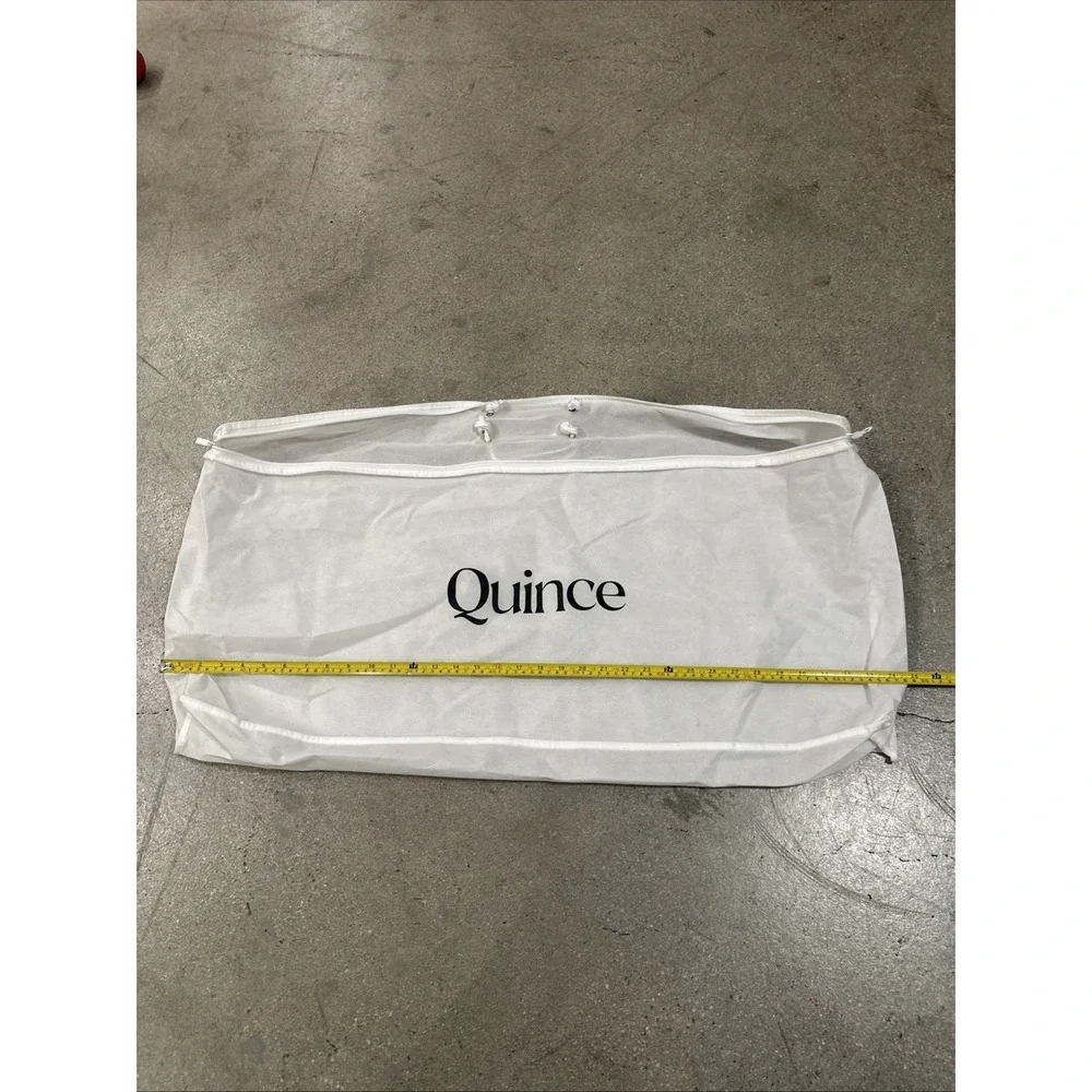 Quince Garment Bag32x16x3Reusable Travel Clothing Storage Cover Plastic Zip/Lock